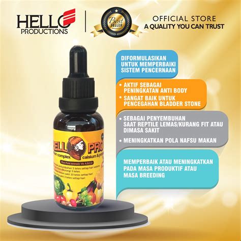 Jual Hello Pro Vitamin Hewan Vitamin Reptile Reptil Kura Kura Torto