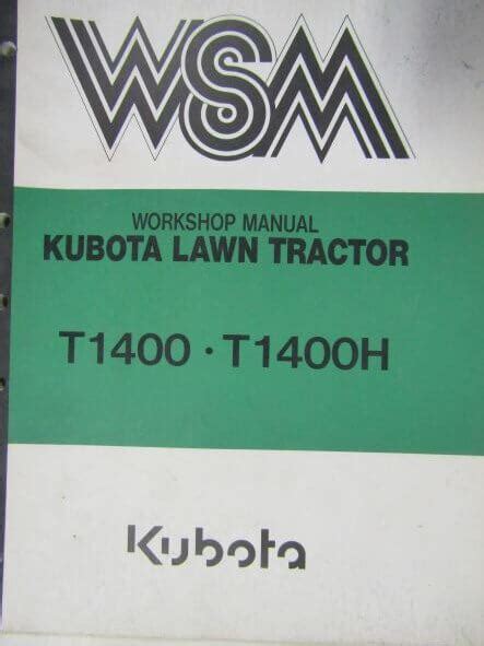 Kubota T T H Lawn Tractor Workshop Service Repair Manual Used