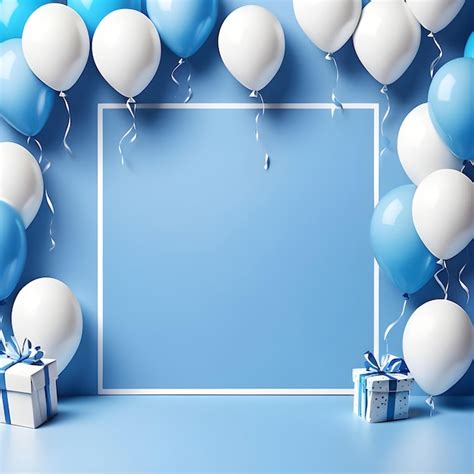 page  blue birthday invitation card    freepik