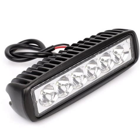 Jual COD Lampu Tembak Sorot Led Bar Cree 6 Mata 18W 12V 24V Led Spot