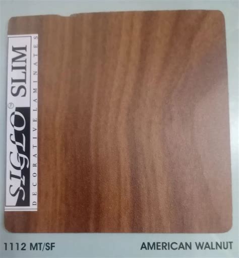 Siglo Slim 1112MT SF American Walnut Decorative Sunmica Laminated Sheet