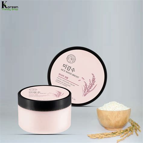 The Face Shop Rice Water Bright Facial Massage Cream Korean Trendy Shop