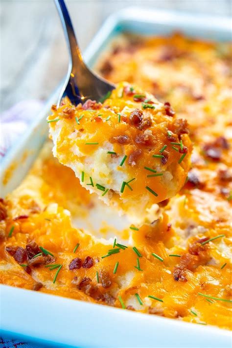 This Cheesy Potato Casserole Is Comfort Food At It S Best Simply Put It Together And  Cheesy