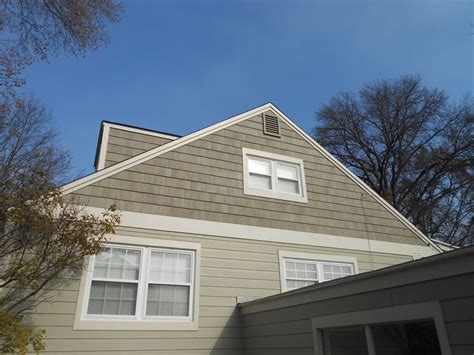 Nichiha Shake Siding Top Hardietrim Cobblestone Middle And Hardieplank Monterey Taupe