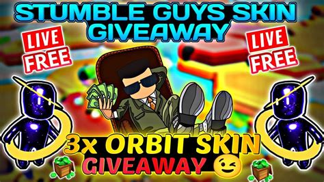 3x ORBIT SKIN GIVEAWAY In Stumble Guys Live Road To 21k