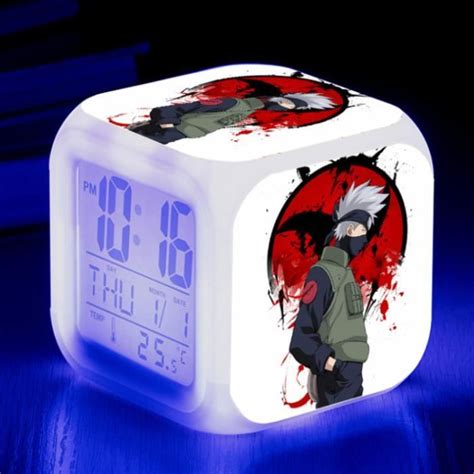 Naruto R Veil Color Changement De Couleur Led Veilleuse Horloge