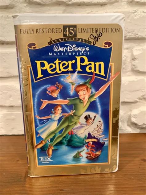 PETER PAN WALT Disney S Masterpiece VHS 12730 45th Anniversary