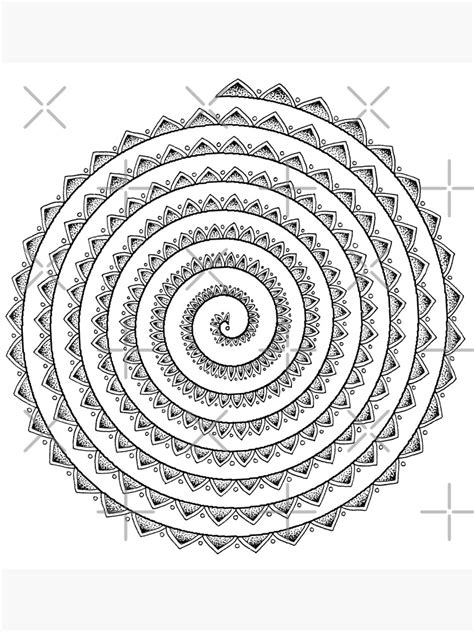 "Mandala Spiral" Canvas Print by georgiamason | Redbubble