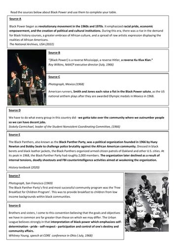 Ks3 Civil Rights In The Usa Bundle Teaching Resources