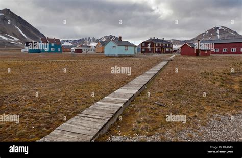 Research Station at Ny-Alesund, Spitsbergen Island, Svalbard, Norway ...