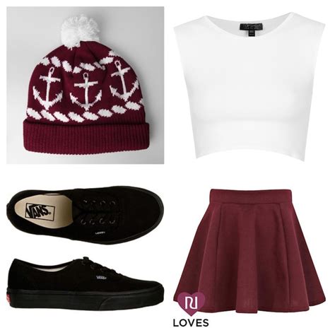 17 Best images about Black Vans Outfit on Pinterest | Red skater skirt ...