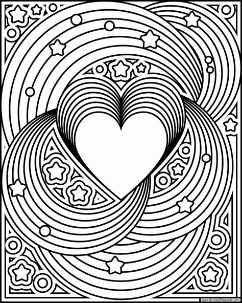 Rainbow Heart Coloring Pages Coloring Home