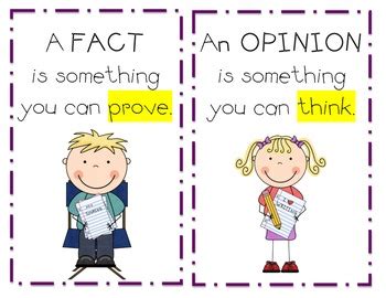 Fact vs. Opinion Poster by Kelley Randall | TPT