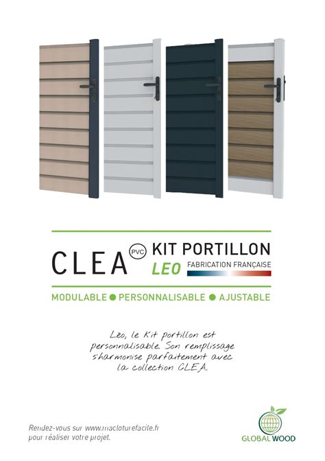 KIT PORTILLON CLEA LEO Ma clôture facile