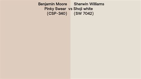 Benjamin Moore Pinky Swear CSP 340 Vs Sherwin Williams Shoji White