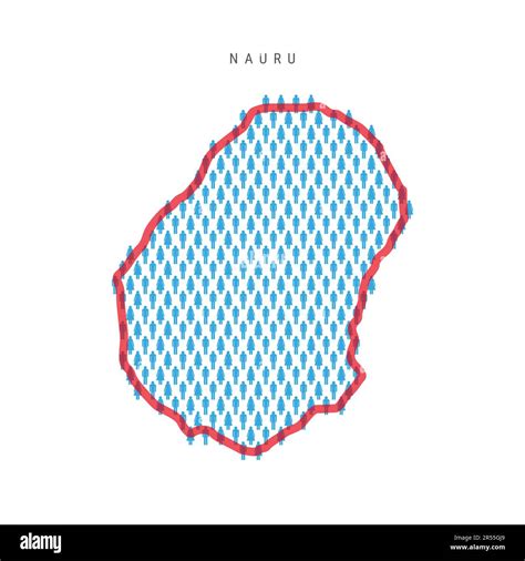 Nauru Mapa de la población Figuras de palo Mapa de personas de Nauruan