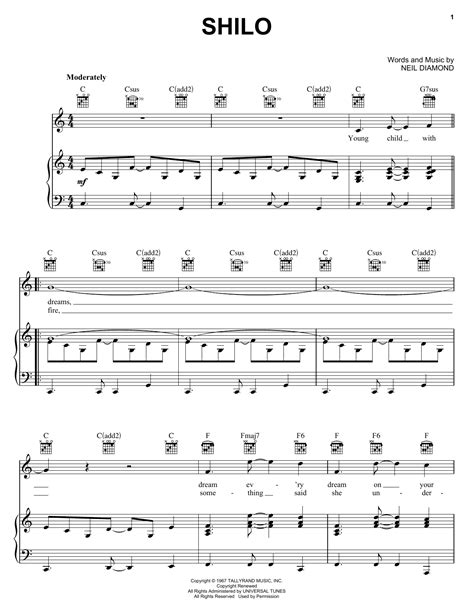 Neil Diamond Sheet Musicprintable Music
