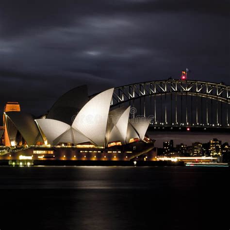 Sydney Opera House at Night Editorial Stock Image - Image of time ...