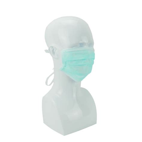 Dk Gt Green Ply Type Iir Tie On Disposable Facemasks Polyco Healthline