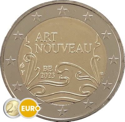 Belgique 2023 2 Euros Art Nouveau UNC Euronotes Be