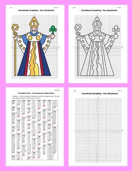 St Patrick S Day Coordinate Graphing Picture Saint Patrick By Qiang Ma