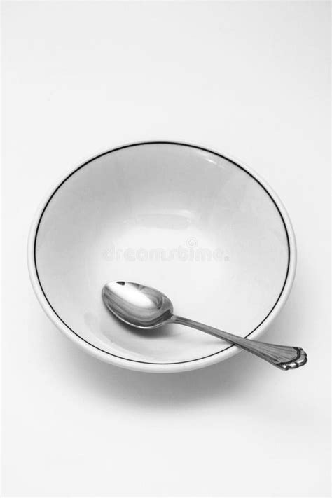 Spoon And Cereal Bowl Empty Stock Image - Image: 2343003