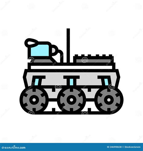 Autonomous Robot Color Icon Vector Illustration Stock Vector