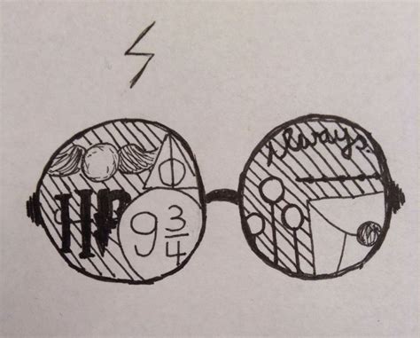 Harry Potter Glasses Drawing Made By Me Pencil Drawings Of Nature