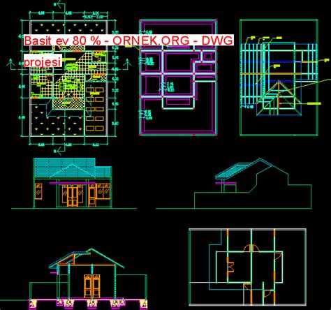 Basit Ev Dwg Projesi Autocad Projeler 296 Hot Sex Picture