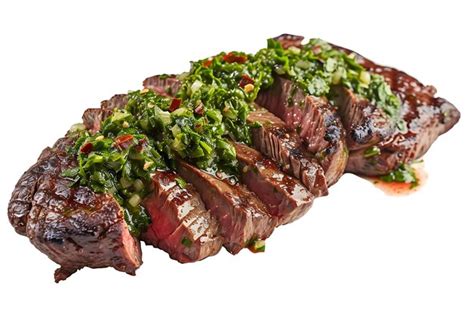 Premium Photo Marinated Tri Tip Steak With Chimichurri Sauce