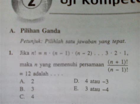 Soal Faktorial Kelas 12 Ujian