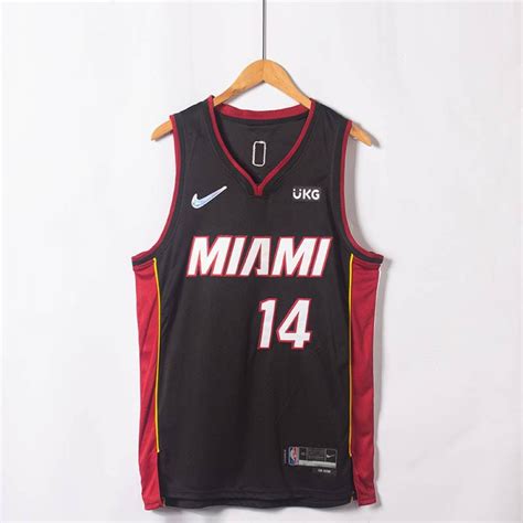 Camiseta Tyler Herro Miami Heat Edicion Aniversario Negro Rojo