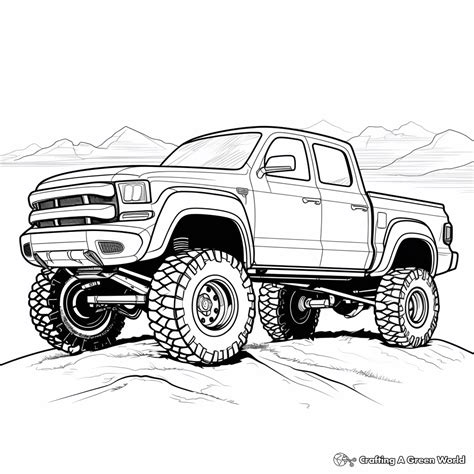 Lifted Truck Coloring Pages - Free & Printable!