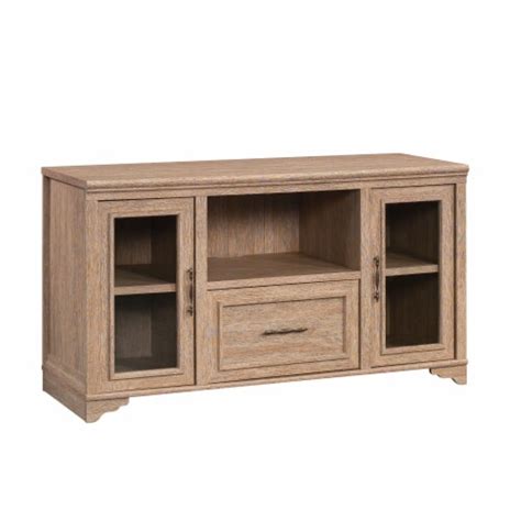 Sauder Rollingwood Office Credenza With Shelves In Brushed Oak 1