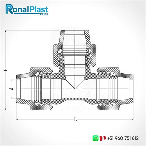 TEE Reducido Irriplast Para Mangueras HDPE De 32 X 20 X 32mm PN16