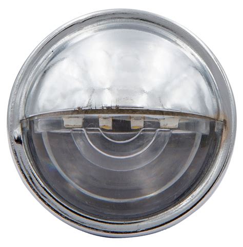 MAXXIMA Round LED License Plate Light Clear Length 1 11 16 In Width