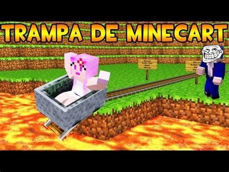 TRAMPA DE MINECART EN MINECRAFT TUTORIAL PARA TROLLEAR A TUS AMIGOS Y