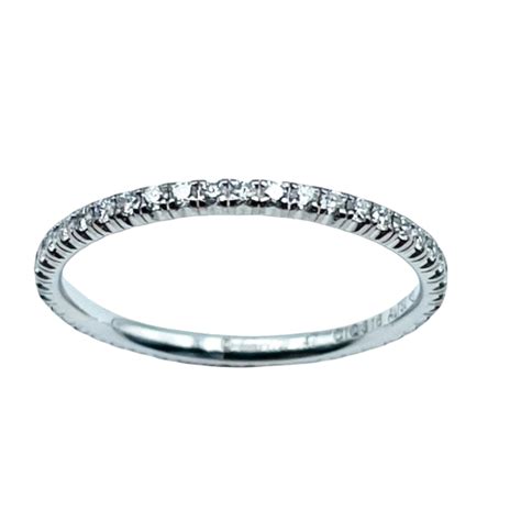 Alliance Cartier Or Gris 18Cts Avec Diamants Taille 47 Prix Neuf 2740