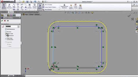 Solideworks Sketch Tutorial Offset Entities Youtube