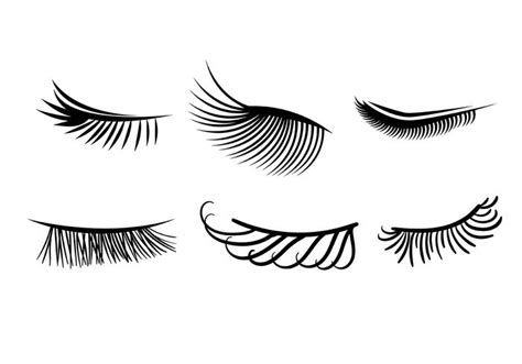 Eyelashes Clipart Set 464957 Vector Art at Vecteezy