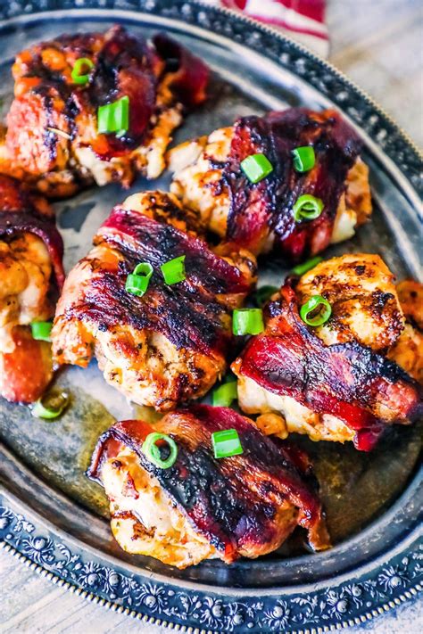 Bacon Balsamic Glazed Chicken Thighs