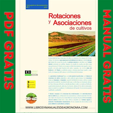 Manual de rotación y asociación de cultivos Libros y Manuales de