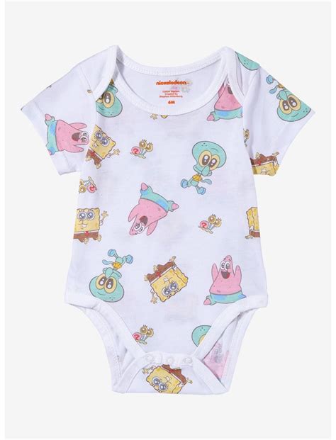SpongeBob SquarePants Chibi Characters Allover Print Infant One-Piece