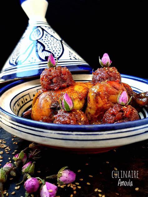 Poulet à la confiture de tomates aux pétales de roses Culinaire