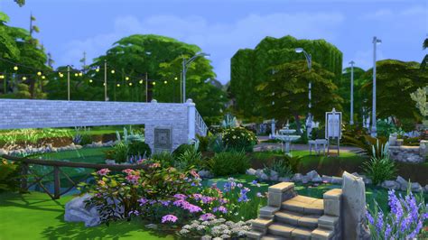 The Sims 4 WILLOW CREEK PARK Residential Land Sims Outdoor