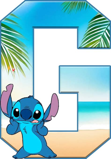 Abecedario Tem Tico De Stitch Para Imprimir Ahora Gratis In