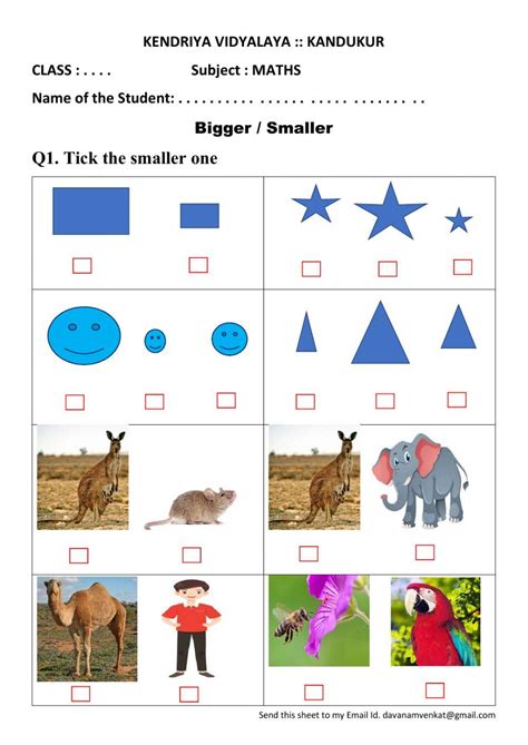 bigger smaller worksheet  worksheets worksheets library