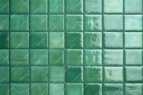 Premium AI Image | Green tile wall texture