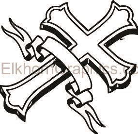 Cross and Banner Sticker 4167 - Cross and Banner Stickers | Elkhorn ...