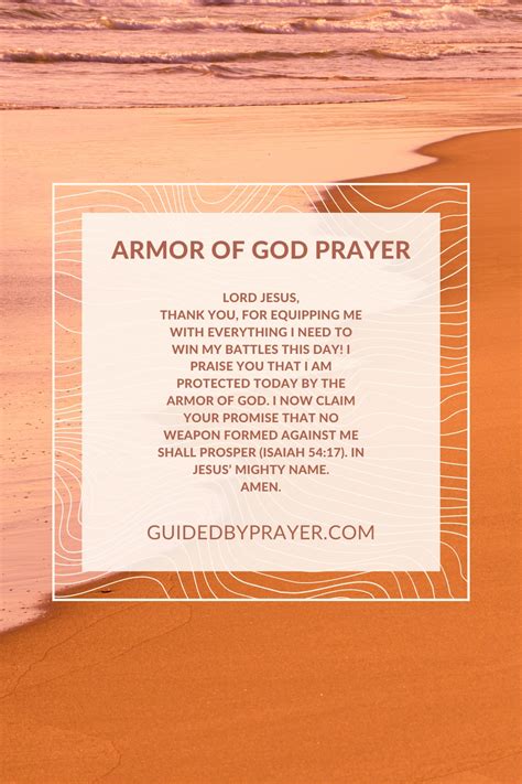 Armor Of God Prayer Guided By Prayer